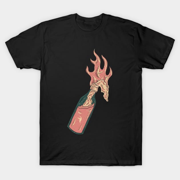 fire bottle T-Shirt by agungpramanaartwork